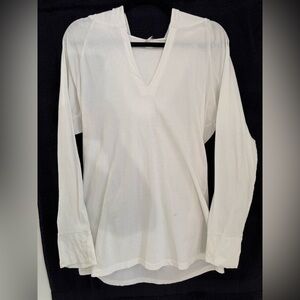 Vintage Y2K Boxercraft white cotton long sleeve hooded tunic - Medium
